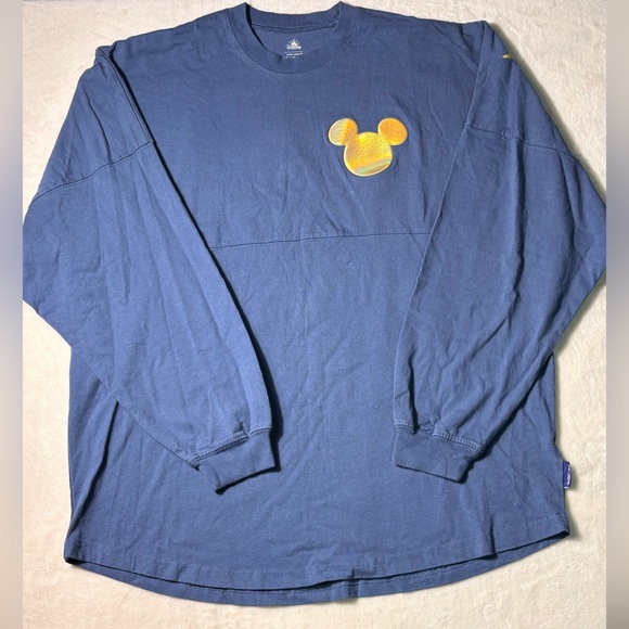 Disneyland Large Spirit Jersey gold and blue Mickey Mouse 100% cotton - Picture 5 of 7